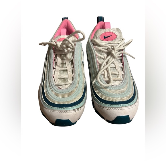 Nike air max 97 white teal and pink 4.5 youth - Picture 2 of 6